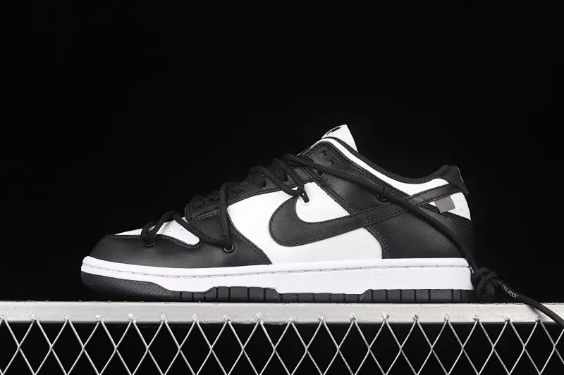 All categories Nk SB Dunk Series Nk SB Dunk Low Low-top sneakers Nk SB Dunk Low Lot "Black/White" Leather black and white panda laces Dunk series low-top casual sports sneakers CT0856-103